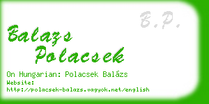 balazs polacsek business card
